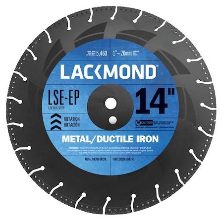 Diamond Blade, Segmented, Series LSEEP, 16 Diameter Blade, 1 In, 20 Mm ArborShank